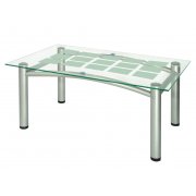 металлик / прозрачное стекло с матовыми квадратами