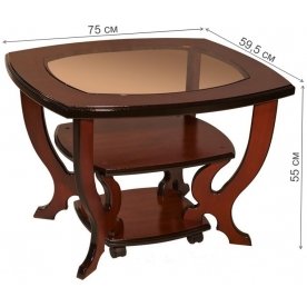 Журнальный столик Антуан со стеклом