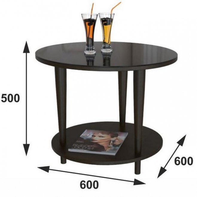 Журнальный столик BeautyStyle 10 черный / венге