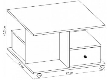 Журнальный столик Фортуна-2 СЖ.024.720-01 дуб светлый