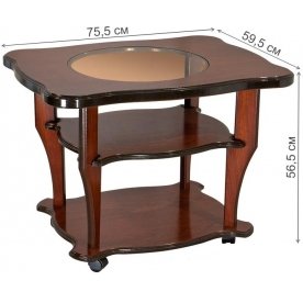 Журнальный столик Луи прямоугольный со стеклом