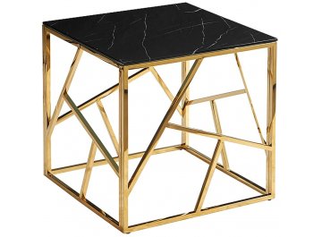 Кофейный столик Escada B II 55/55 белый мрамор / серебряный