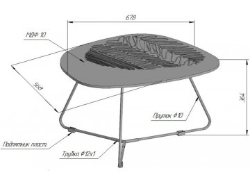 Журнальный столик SHT-CT52-1
