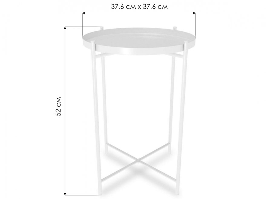 Журнальный столик SHT-CT8 белый муар