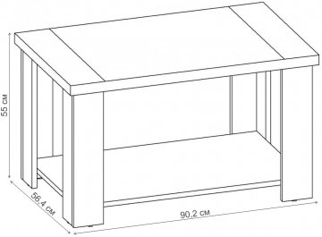Журнальный столик Стайл-2 СЖ.007.900-00 дуб феррара / венге цаво