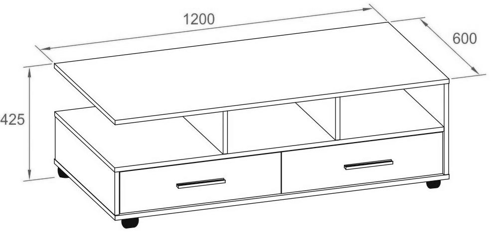 Журнальный столик СЖ-9 дуб делано