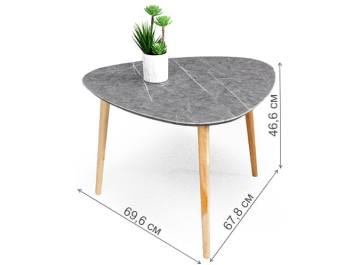 Журнальный столик Трио мрамор серый