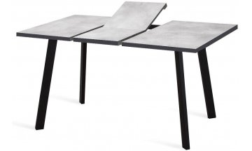 Стол деревянный обеденный DikLine HB120 хромикс белый / черный