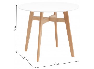 Деревянный стол Гарфильд Круглый