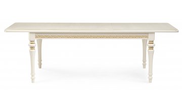 Стол деревянный обеденный Маранта прямоугольный слоновая кость