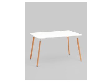 Обеденный стол Ларвик 120*80 белый на дер. ножках