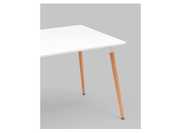 Обеденный стол Ларвик 120*80 белый на дер. ножках