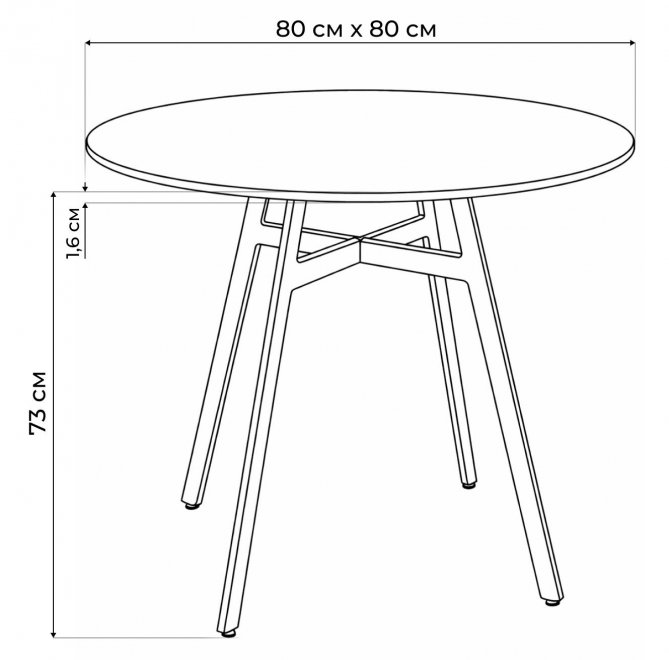 Деревянный стол Skandi 80 белый