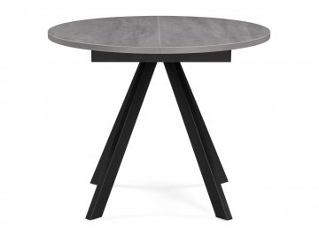 Обеденный стол Трейси 90(120)х90х75 бетон / черный