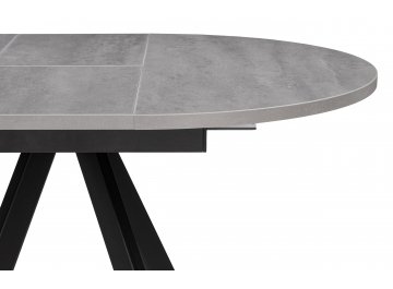 Обеденный стол Трейси 90(120)х90х75 бетон / черный
