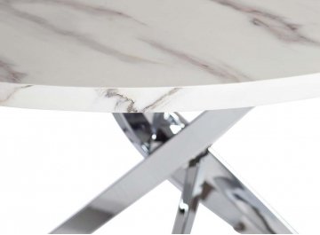 Обеденный стол 30F-STOL/OB-9571 белый / хром