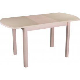 Стол Альфа ПО КМ молочный дуб / камень 06 / ножка 04 молочный дуб