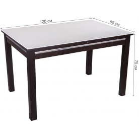 Стол Бета-1 КМ венге / камень 04 / ножка 08 венге