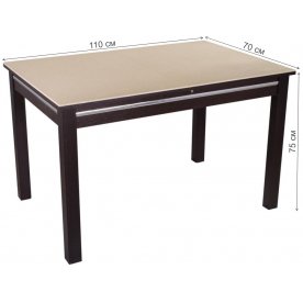 Стол Бета КМ венге / камень 06 / ножка 08 венге