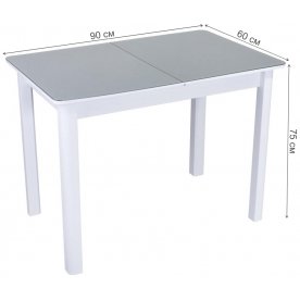 Стол Гамма ПР М белый / серая / ножка 04 белая