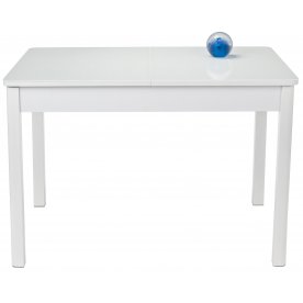 Стол Lionel-1 белый / белое стекло / вкладка стекло