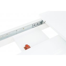 Стол Lionel-2 белый / белое стекло / вкладка стекло