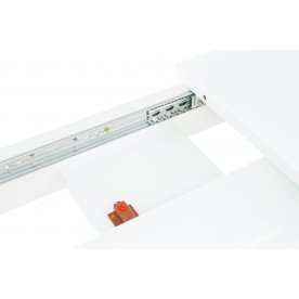 Стол Lionel-4 белый / белое стекло / вкладка стекло