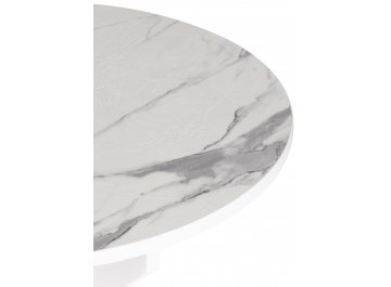 Обеденный стол Manzana 80 мрамор светлый / белый