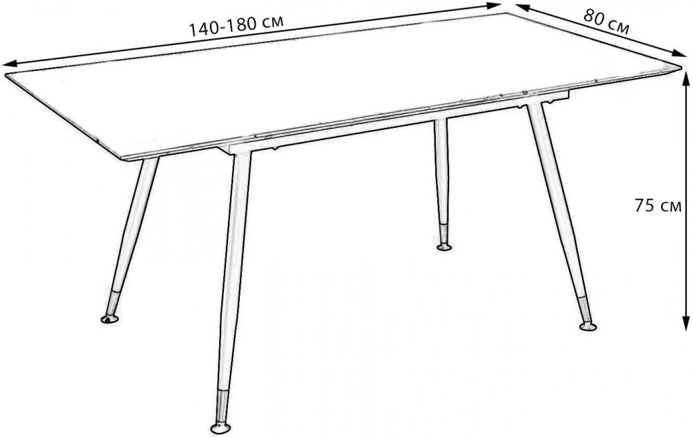 Деревянный стол Месси 140 дуб