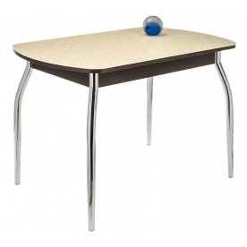 Стол Monro-1 венге / кремовое стекло Созвездие / вкладка стекло