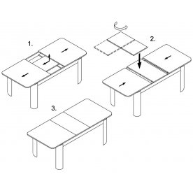 Деревянный стол Румба ПР-2 КМ 04 БЛ 04 БЛ