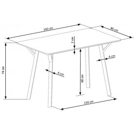 Деревянный стол Барер 140/80/74