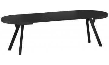 Деревянный обеденный стол Domingo 100-250/100/76 дуб натуральный / черный