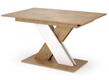 Стол раздвижной Xarelto 130-175/85/76 дуб ланцелот / белый