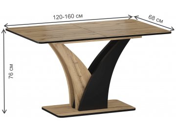 Деревянный стол Кри 120-160/68/76