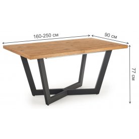 Деревянный стол Маунт 160-250/90/77