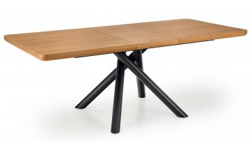 Деревянный стол Derrick 160-200/90/75 дуб натуральный / черный