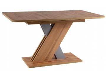 Складной стол Exel D 140-180/85/76 дуб вотан / серебряный