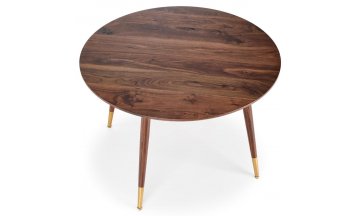 Деревянный обеденный стол Торрет 110/76/72 орех / золотой