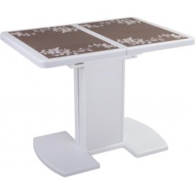 Стол Шарди ПР белый / плитка 44 / ножка 05 белый