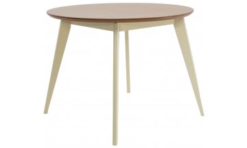 Деревянный стол Сканди К 100 слоновая кость / натуральное дерево