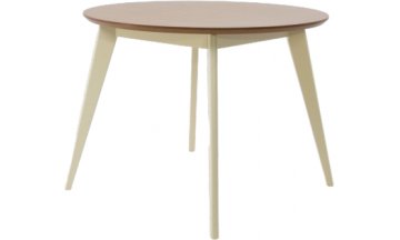 Деревянный стол Сканди К 100 слоновая кость / натуральное дерево