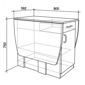 Стол-тумба Бриз дуб млечный