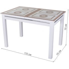 Стеклянный стол Вальс 08