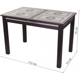 Стеклянный стол Вальс 08