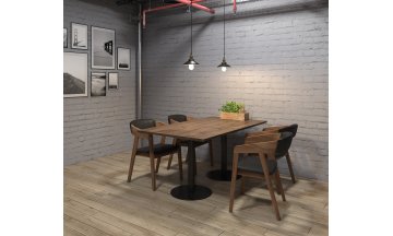 Деревянный стол VAST-120 NEW mokko/черный