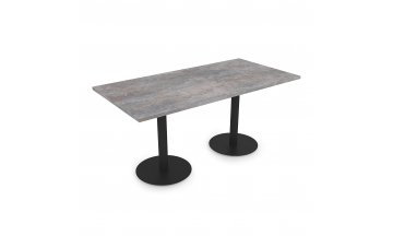 Обеденный стол VAST-160 basalt/черный