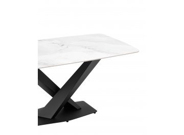 Обеденный стол Белатрисса 180х90 белый мрамор