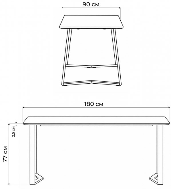 Керамический стол Селена 1 180х90х77 белый мрамор / золото