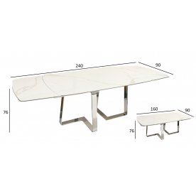 Керамический стол 83MC-22190 240(160)х90х76